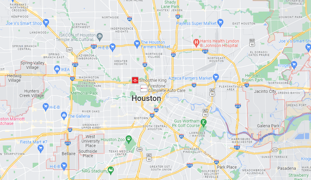 map of Houston and surrounding areas